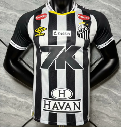2526 Santos Home player version soccer jersey