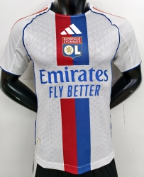 2526 Lyon Home Player Version Soccer Jersey