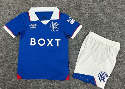 2526 Rangers home kids Soccer Jersey