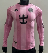 2526 Miami Home Long Sleeve Player Version Soccer Jersey