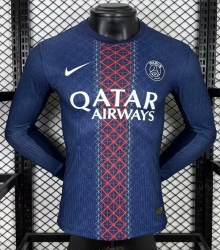 2526 Paris Home Long Sleeve Player Versoin Soccer Jersey