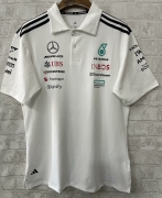 Mercedes 2025 new white F1 polo S-5XL