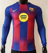 25 26 Bar Home Player Version Long sleeve Soccer jersey