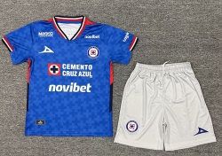 2526 Kids Cruz Azul Home Soccer Uniform 2025 2026