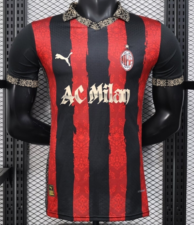 2526 AC milan red black special player version S-XXL