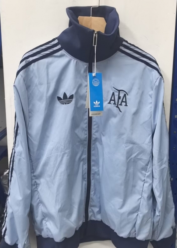 2526 Argentina retro blue windbreaker jacket S-XXL