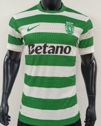 2526 Portugal Lisbon sporting Home Player Version Soccer Jersey