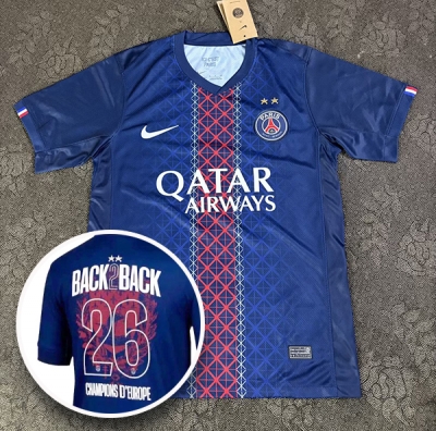 2026 Paris Home 2 stars BACK 26 CHAAMPIONS S-4XL