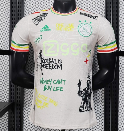 2526 AJAX BOB MARLEY KHAKI PLAYER VERSION Soccer Jersey