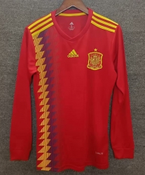2018 Spain home long sleeve S-XXL