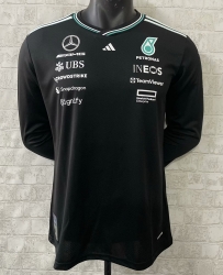Mercedes 2025 new black F1 shirt long sleeve S-5XL