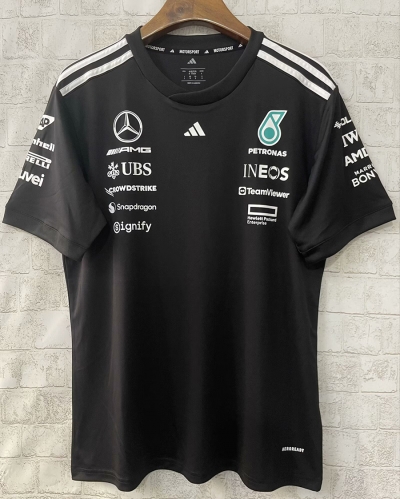 Mercedes 2025 new black F1 shirt S-5XL