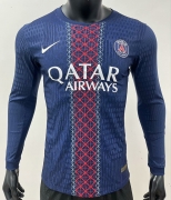 2526 Paris Home Long Sleeve Player Versoin Soccer Jersey