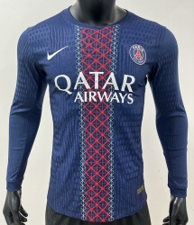 2526 Paris Home Long Sleeve Player Versoin Soccer Jersey