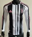 2526 Juve Home Long Sleeve Player Version Soccer Jersey