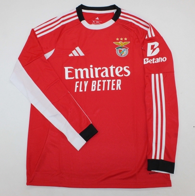 2526 Benfica Home LONG SLEEVE Soccer Jersey