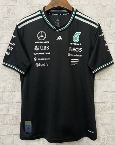 Mercedes 2025 new black F1 shirt S-5XL